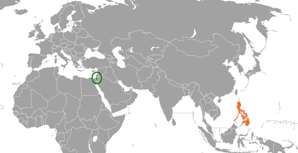 Map Israeli Travelers in the Philippines